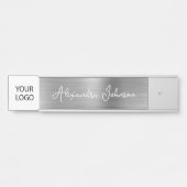 Porte-nom Pour Porte Logo Executive Silver Professional (Devant)