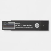 Porte-nom Pour Porte Logo personnalisable de pompier de service d'incen (Devant)