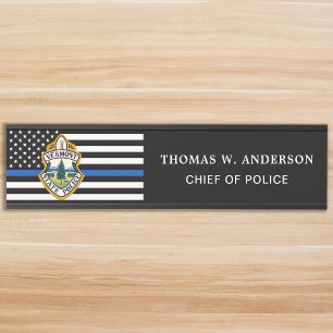 Porte-nom Pour Porte Logo personnalisé du service de police Applicatio