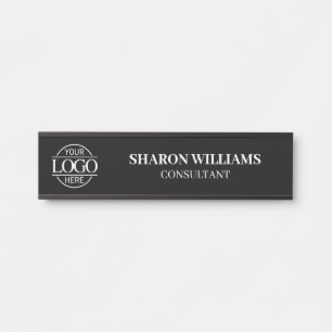 Porte-nom Pour Porte Logo professionnel interchangeable personnalisé