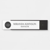 Porte-nom Pour Porte Logo professionnel personnalisé (Devant)