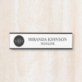 Porte-nom Pour Porte Logo professionnel personnalisé (Devant)