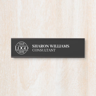 Porte-nom Pour Porte Logo professionnel personnalisé Titre du travail N