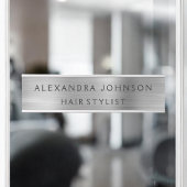 Porte-nom Pour Porte Luxe Silver Foil Entreprise moderne