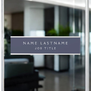 Porte-nom Pour Porte Marine Bleu Blanc Moderne Élégant Classe professio
