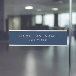 Porte-nom Pour Porte Marine Bleu Blanc Moderne Élégant Classe professio