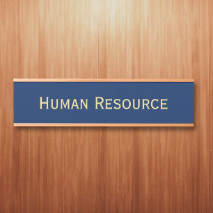 Porte-nom Pour Porte Marine moderne Blue Gold Bureau Nom du département