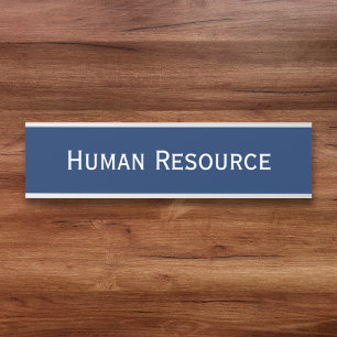 Porte-nom Pour Porte Marine moderne Blue White Bureau Nom du départemen