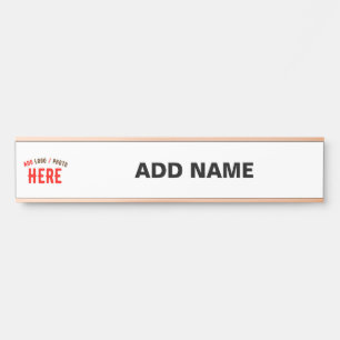 PORTE-NOM POUR PORTE MARQUE BLANCHE MODERNE ET PERSONNALISABLE VÉRIFIÉE