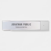 Porte-nom Pour Porte Modèle d'argent élégant professionnel moderne (Devant)