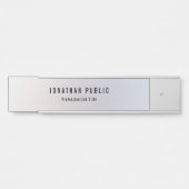 Porte-nom Pour Porte Modèle d'argent moderne professionnel élégant (Devant)