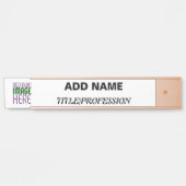 PORTE-NOM POUR PORTE MODÈLE DE TEXTE D'IMAGE BLANCHE SIMPLE MODERNE (Devant)