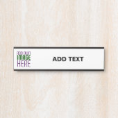 PORTE-NOM POUR PORTE MODÈLE DE TEXTE D'IMAGE BLANCHE SIMPLE MODERNE (Devant)