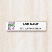 PORTE-NOM POUR PORTE MODÈLE DE TEXTE D'IMAGE BLANCHE SIMPLE MODERNE (Devant)