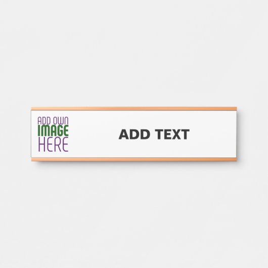 PORTE-NOM POUR PORTE MODÈLE DE TEXTE D'IMAGE BLANCHE SIMPLE MODERNE (Devant)