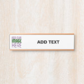 PORTE-NOM POUR PORTE MODÈLE DE TEXTE D'IMAGE BLANCHE SIMPLE MODERNE (Devant)