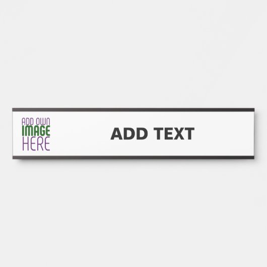 PORTE-NOM POUR PORTE MODÈLE DE TEXTE D'IMAGE BLANCHE SIMPLE MODERNE (Devant)