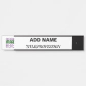 PORTE-NOM POUR PORTE MODÈLE DE TEXTE D'IMAGE BLANCHE SIMPLE MODERNE (Devant)
