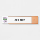 PORTE-NOM POUR PORTE MODÈLE DE TEXTE D'IMAGE BLANCHE SIMPLE MODERNE (Devant)