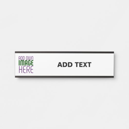 PORTE-NOM POUR PORTE MODÈLE DE TEXTE D'IMAGE BLANCHE SIMPLE MODERNE (Devant)