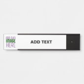 PORTE-NOM POUR PORTE MODÈLE DE TEXTE D'IMAGE BLANCHE SIMPLE MODERNE (Devant)