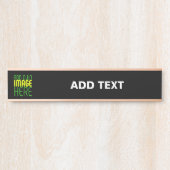 PORTE-NOM POUR PORTE MODÈLE DE TEXTE D'IMAGE NOIRE SIMPLE ET MODERNE (Devant)
