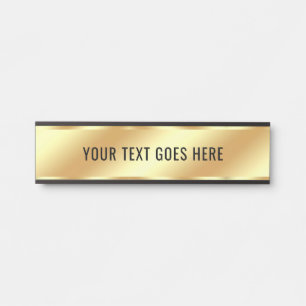Porte-nom Pour Porte Modèle de texte personnalisé élégant Nom de la piè