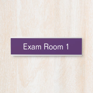Porte-nom Pour Porte Modèle de texte violet foncé pour le numéro de sal