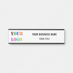 Porte-nom Pour Porte Modèle d'enseigne de porte d'entreprise avec logo