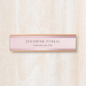 Porte-nom Pour Porte Modèle d'or classique Rose Moderne Professionnel (Devant)
