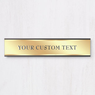 Porte-nom Pour Porte Modèle élégant Texte personnalisé Or Bureau École