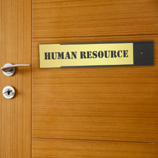 Porte-nom Pour Porte Modern Black Faux Gold Office Room Department Name