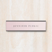 Porte-nom Pour Porte Modern Elegant Template Luxe Glamour Rose Gold (Devant)