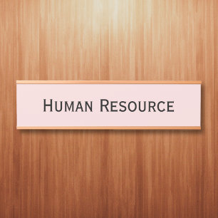 Porte-nom Pour Porte Modern Pastel Pink Bureau Nom du département