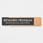 Porte-nom Pour Porte Modern Professional Office Door Sign (Devant)
