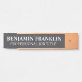 Porte-nom Pour Porte Modern Professional Office Door Sign (Devant)