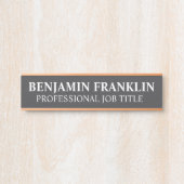 Porte-nom Pour Porte Modern Professional Office Door Sign (Devant)