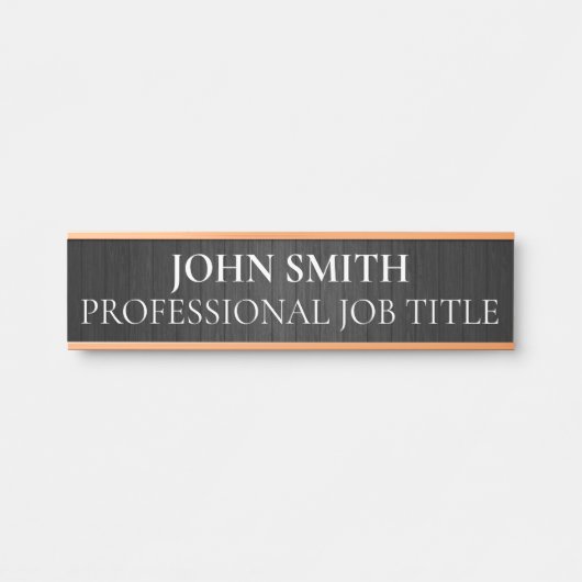 Porte-nom Pour Porte Modern Professional Office Door Sign (Devant)