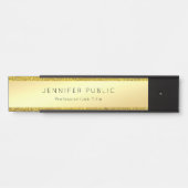Porte-nom Pour Porte Moderne Faux Gold Parties scintillant Glamor Modèl (Devant)