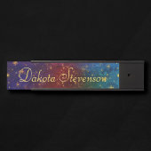 Porte-nom Pour Porte Moody Ombre | Psychedélique Grunge Gold Stardust