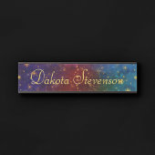 Porte-nom Pour Porte Moody Ombre | Psychedélique Grunge Gold Stardust