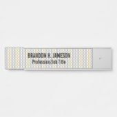 Porte-nom Pour Porte Motif argent et or (Devant)