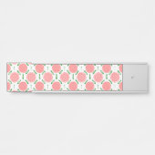 Porte-nom Pour Porte motif aux fleurs roses (Devant)