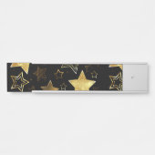 Porte-nom Pour Porte Motif sans couture avec étoiles d'or (Devant)