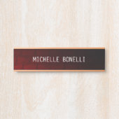 Porte-nom Pour Porte Mur Design Arrière - plan Plain moderne Brown Roug (Devant)
