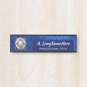 Porte-nom Pour Porte Navy Blue Parties scintillant Sparkling Événement