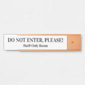 PORTE-NOM POUR PORTE "N'ENTREZ PAS, S'IL VOUS PLAÎT !" (Devant)