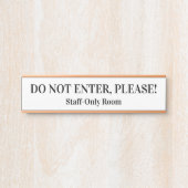 PORTE-NOM POUR PORTE "N'ENTREZ PAS, S'IL VOUS PLAÎT !" (Devant)