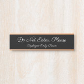 Porte-nom Pour Porte "N'Entrez Pas, S'Il Vous Plaît" Signe Porte (Devant)