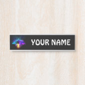 Porte-nom Pour Porte Neon Firefly sur noir (Devant)